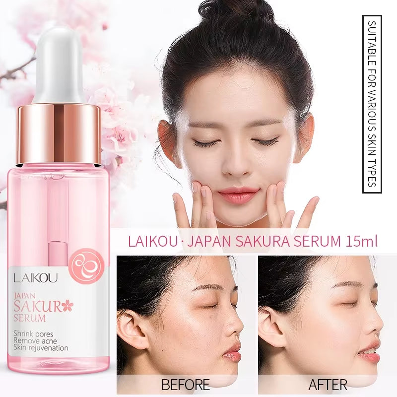Sakura Face Serum Wrinkle Essence Brightening Essence Shrink Pores Moisturizing Skin Care 17Ml or 30Ml