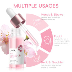 Sakura Face Serum Wrinkle Essence Brightening Essence Shrink Pores Moisturizing Skin Care 17Ml or 30Ml