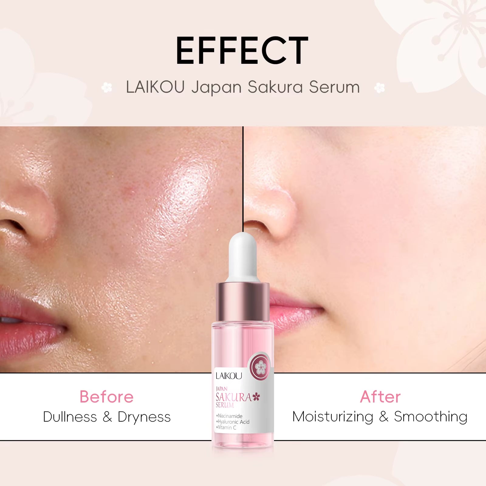 Sakura Face Serum Wrinkle Essence Brightening Essence Shrink Pores Moisturizing Skin Care 17Ml or 30Ml
